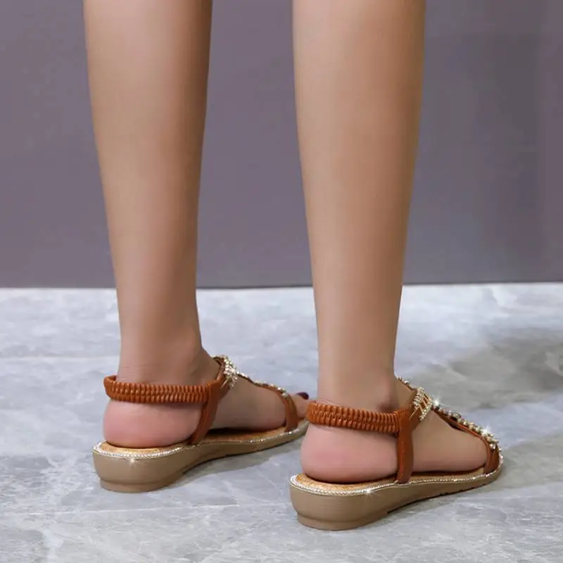Casual Rhinestone Beach Sandals-5