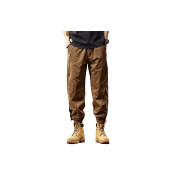 Funky Retro Twill Fabric Casual Pants