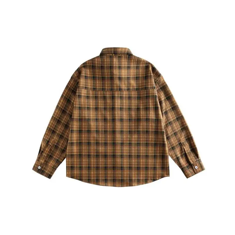 Basics Plaid Blended Synthetic Fabrics Shirt-1