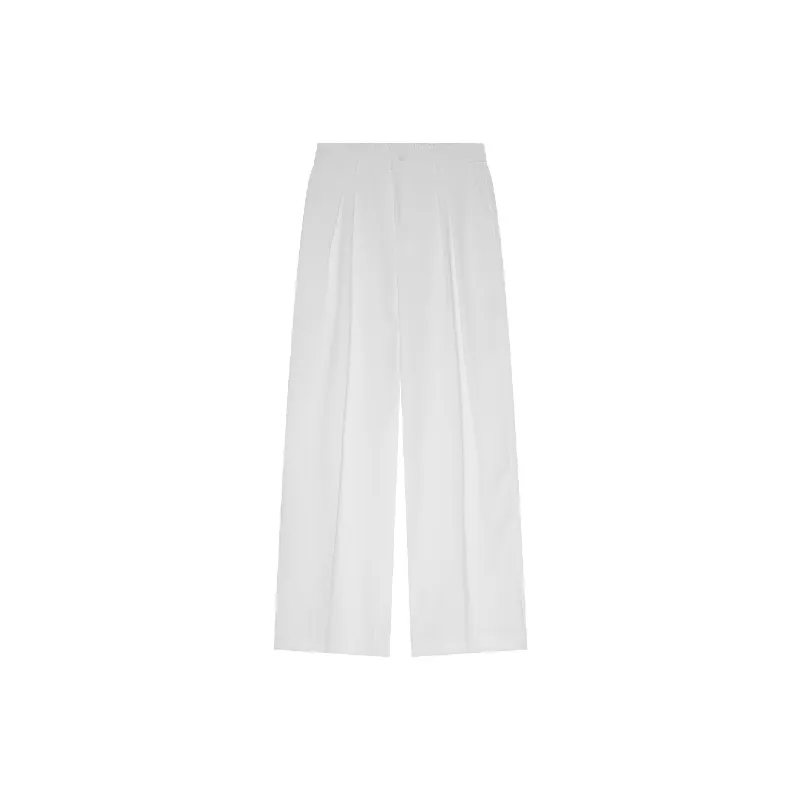 Casual Loose Blended Synthetic Fabrics Suit Trousers-4