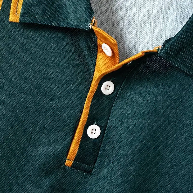 Casual Print Cotton Blended Fabric Polo-3