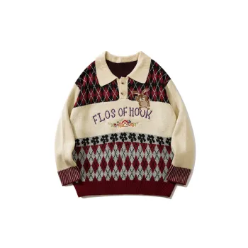Loose Embroidered Knitwear