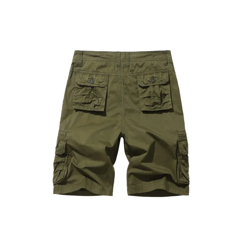Simple Fashionable Cotton Cargo Shorts-1