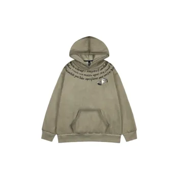 Distressed Fleece Hoodie