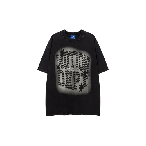 Tie Dyed Letter Cotton T Shirt