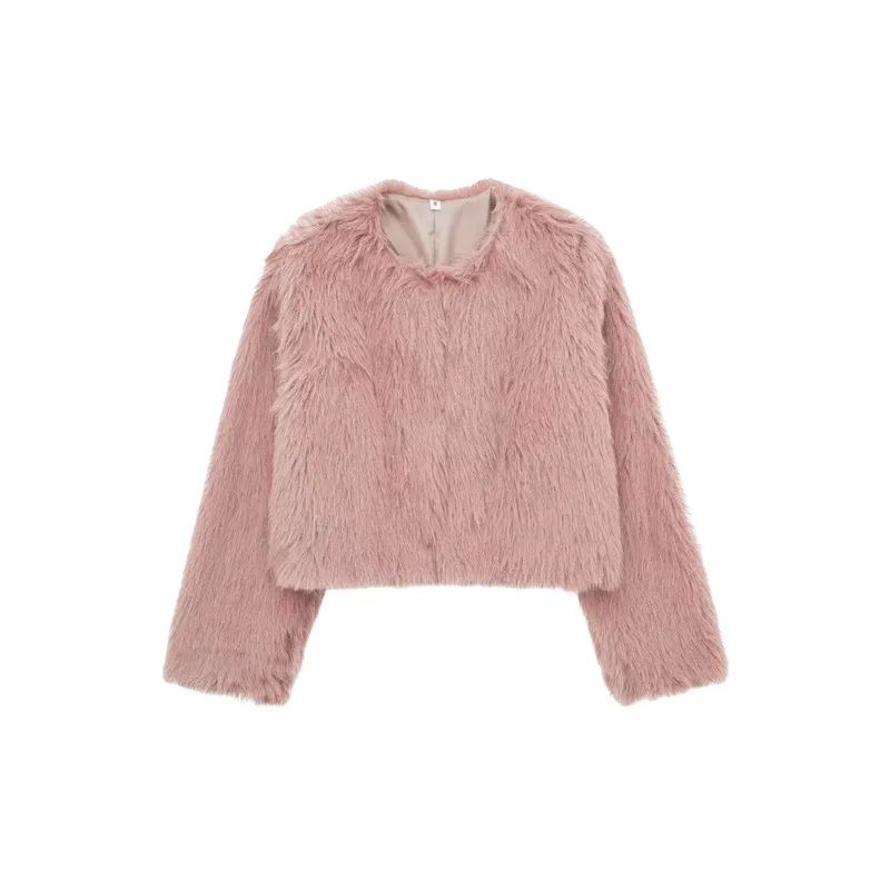Elegant Fashionable Artificial Fur Velvet Jacket Women