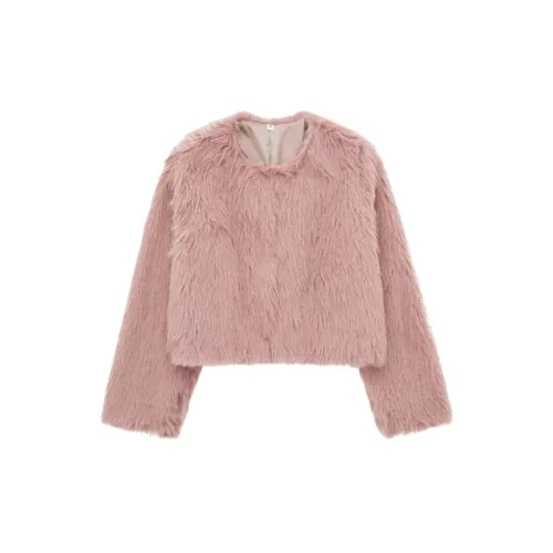 Elegant Fashionable Artificial Fur Velvet Jacket Women