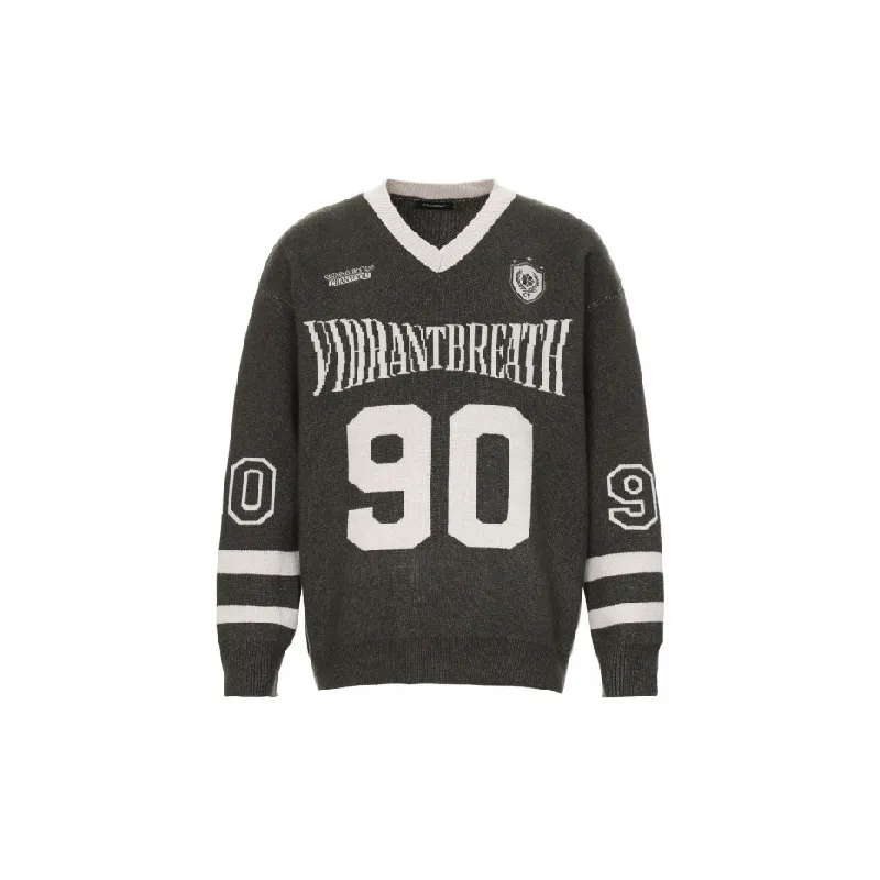 Retro Contrast Color Knitwear-0