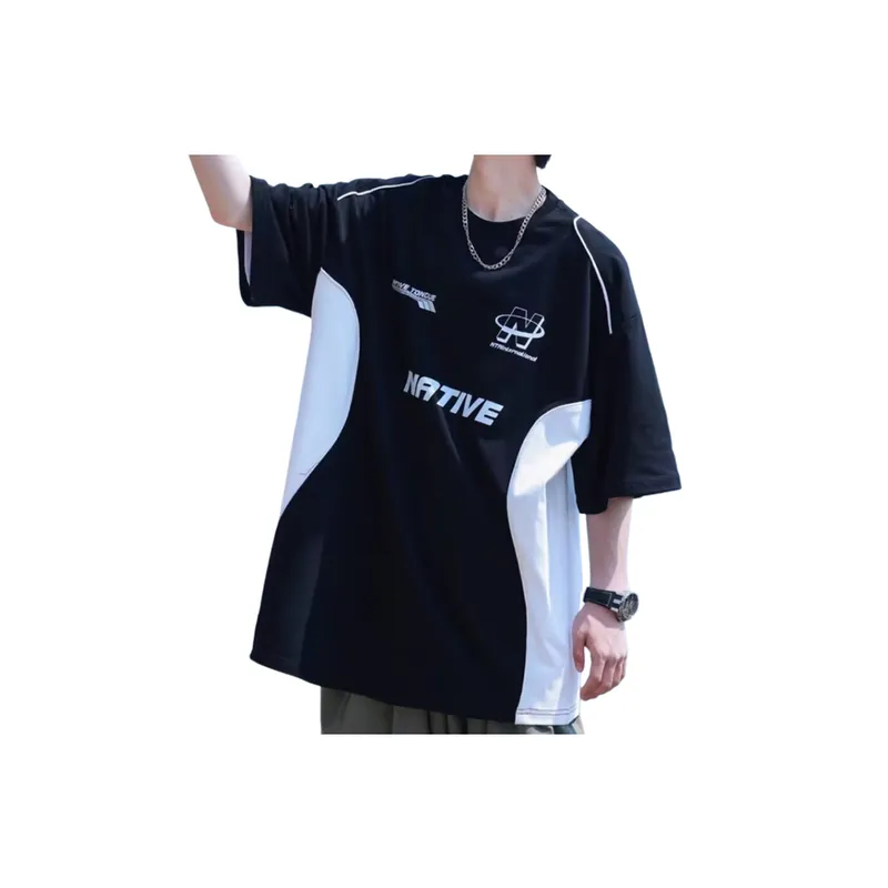 Loose Hip Hop Half Sleeved T Shirt-1