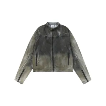 Retro Zipper Denim Jacket