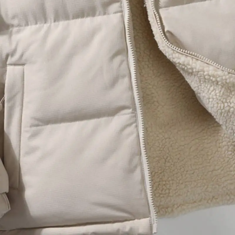 Simple Casual Blended Synthetic Fabrics Quilted Jacket-12
