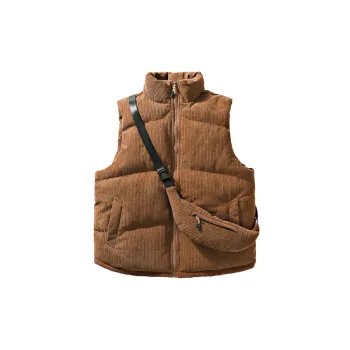 Corduroy Stand Collar Loose Cotton Coat