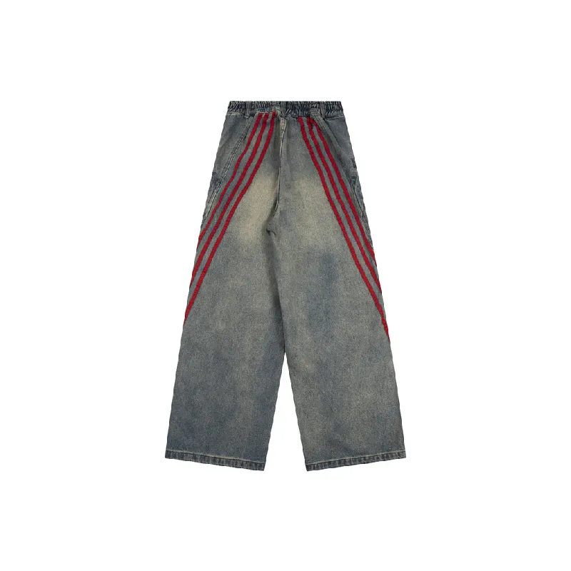 Retro Contrast Colo Jeans-1