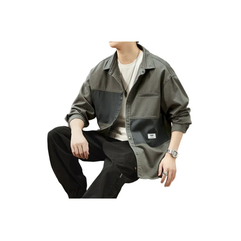 Vintage Fashionable Long sleeved Loose Shirt-10
