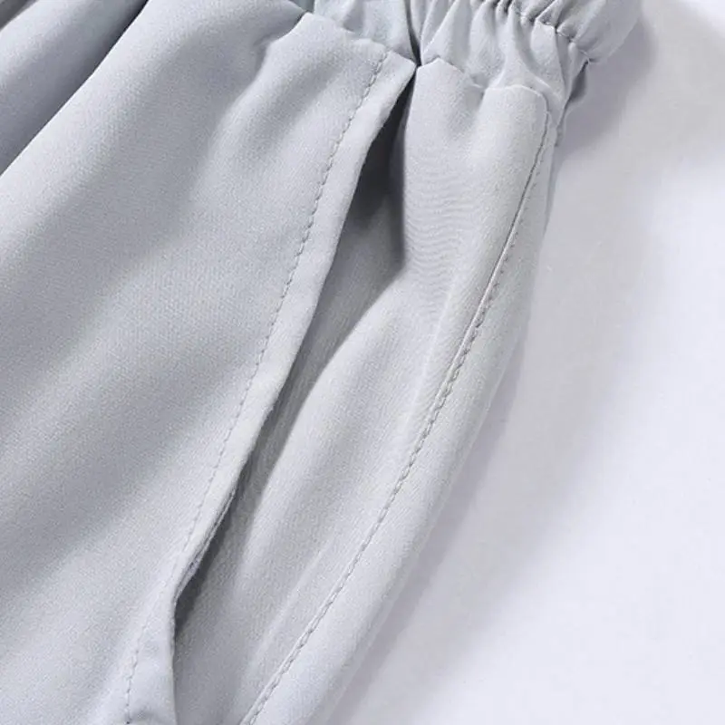 Sporty Loose Polyester Casual Pants-5