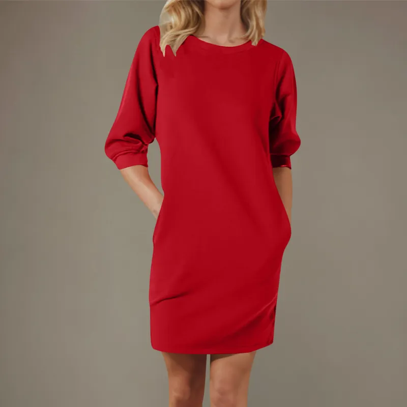 Casual Loose Polyester Dress Women-8