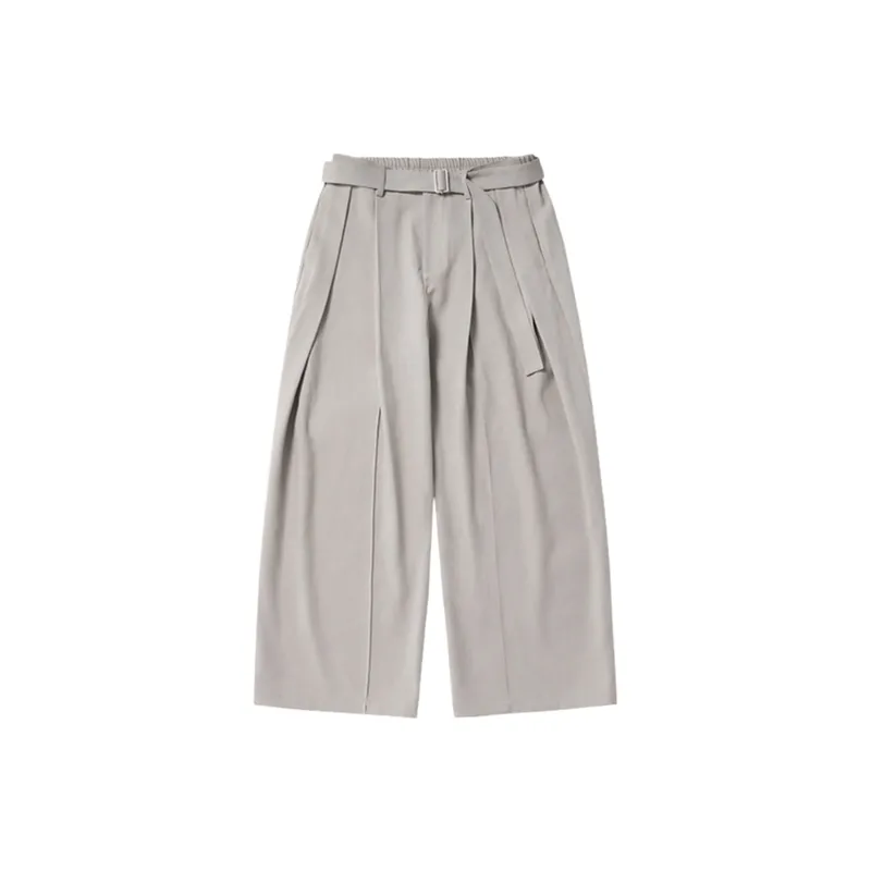 Casual Wide Leg Blended Synthetic Fabrics Casual Pants-1