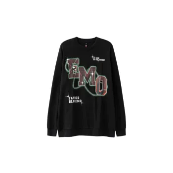 Fashion Letter Printing Long Sleeve Round Neck Sweatshirt