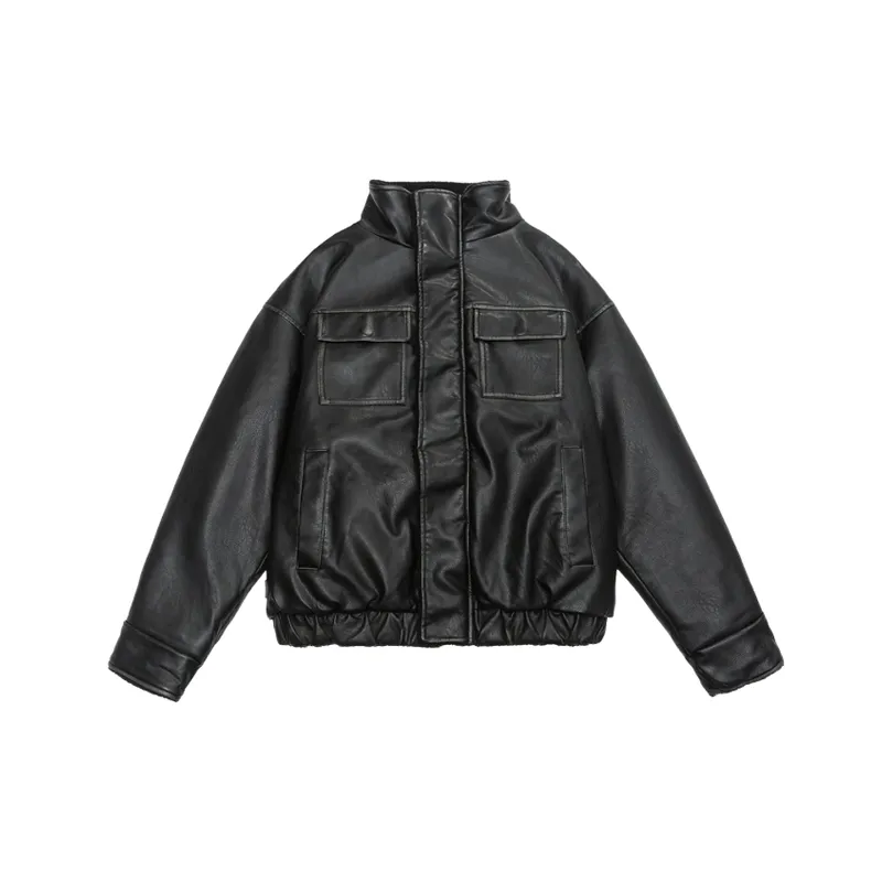 Funky Loose PU Jacket-0