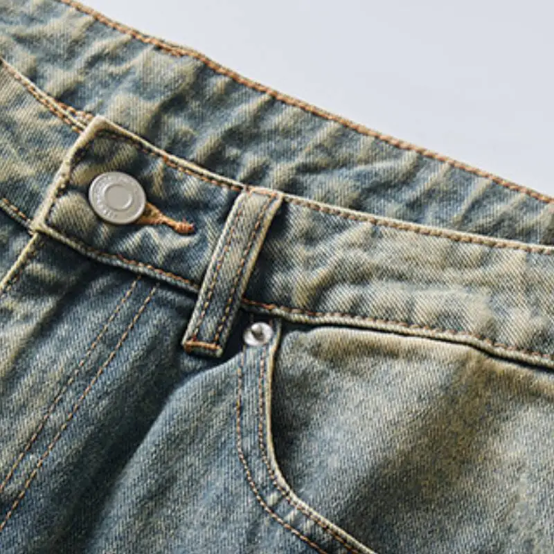 Fashionable Loose Straight Leg Jeans-4