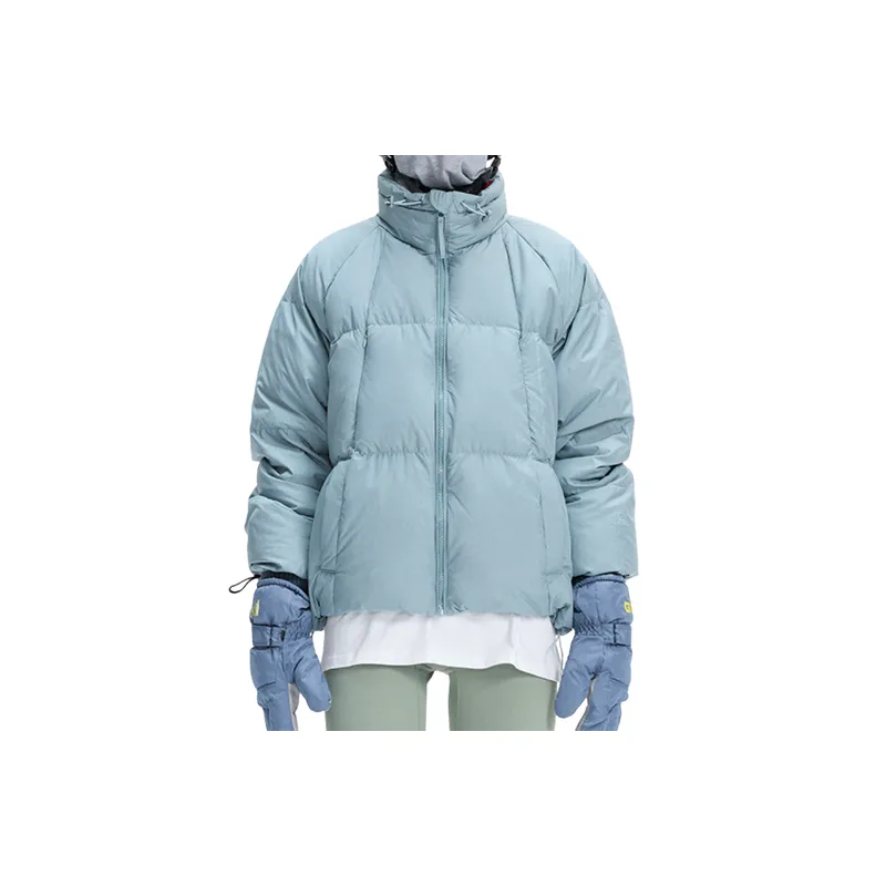 Casual Plain White Duck Down Jacket-8