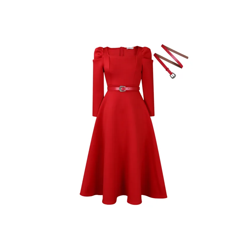 Casual Loose Polyester Dress Women-0