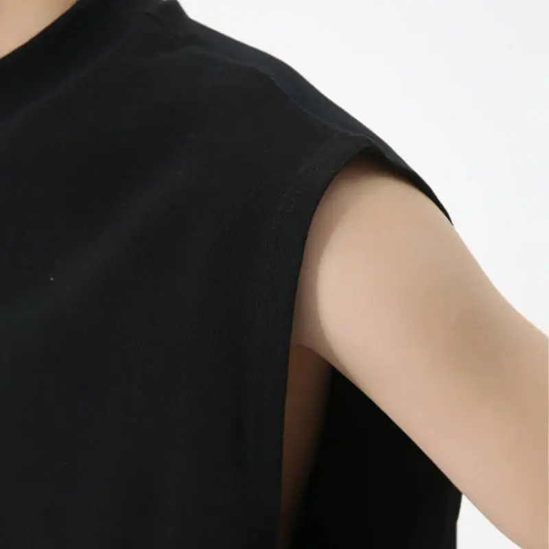 Loose Plain Cotton Vest-7