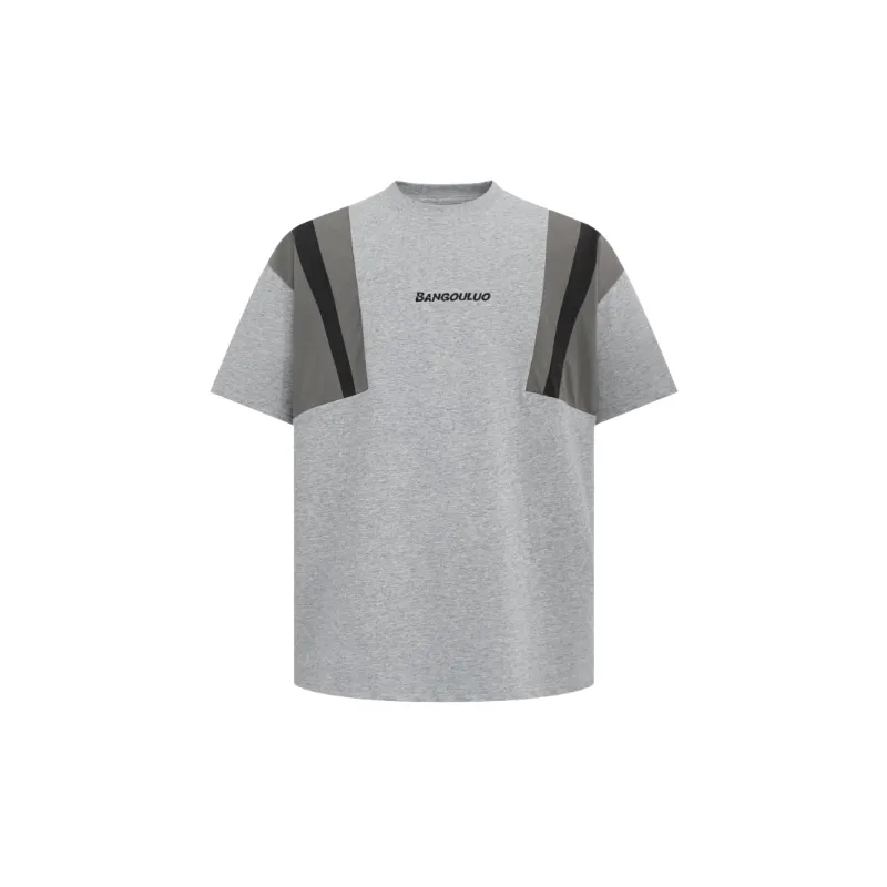 Street Loose Cotton Blended Fabric T Shirt-0