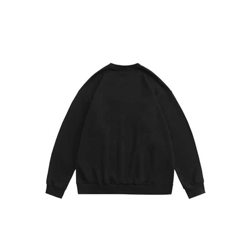 Letter Pattern Crewneck Sweatshirt-1