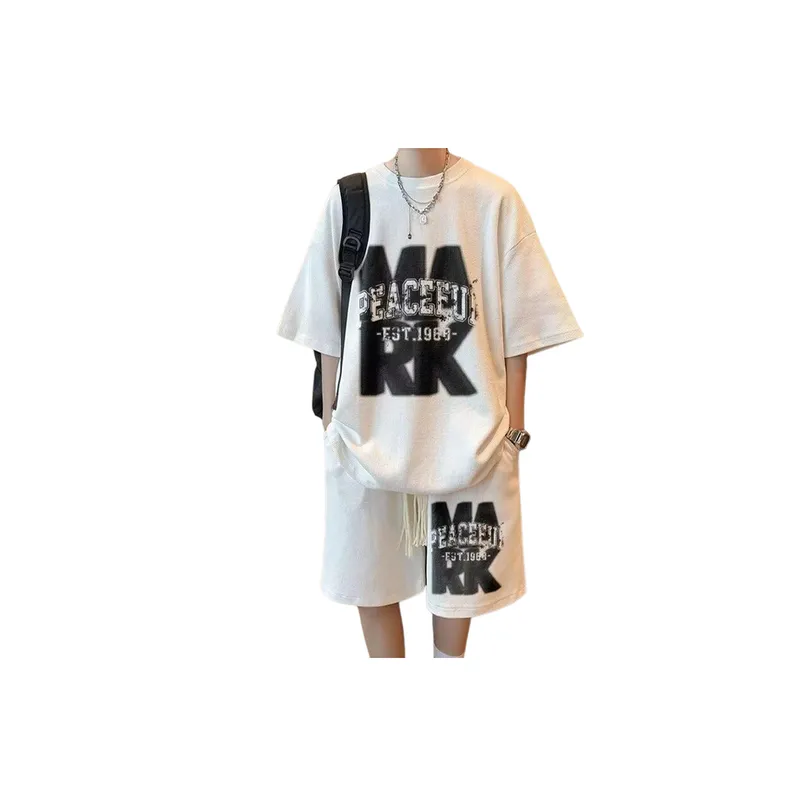 Oversized Short Sleeved T Shirt and Shorts Set-3
