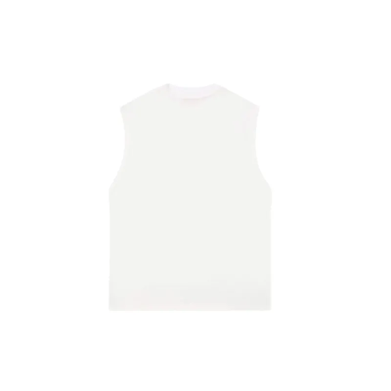 Retro Loose 100% Cotton Vest-1