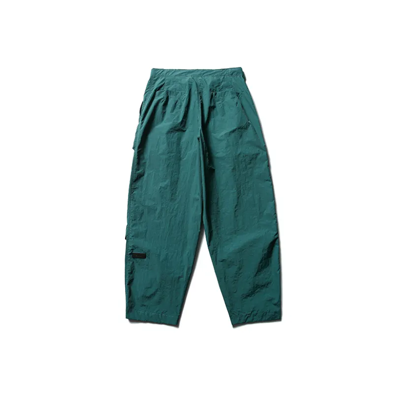 Retro inspired Functional Design Pleated Drawstring Paratrooper Pants-3