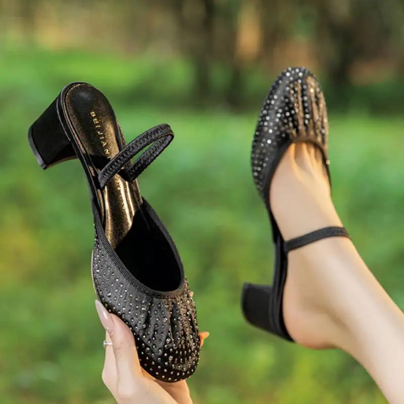 Elegant Rhinestone High Heels-8