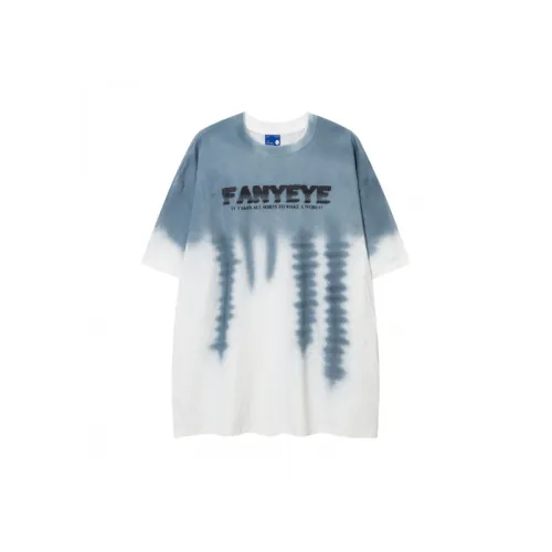 Retro Gradual Tie Dye Crewneck Short sleeved T shirt