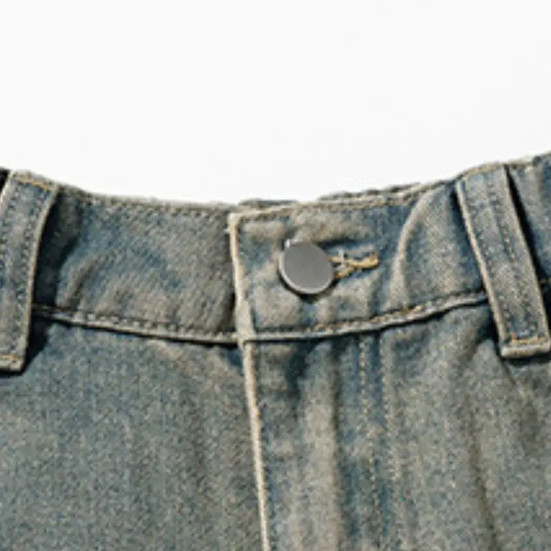 Casual Ripped Washed Jeans-8