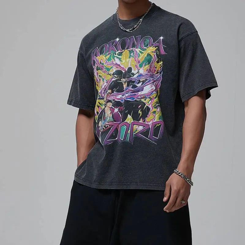 Washed Distress 100% Cotton T Shirt-4