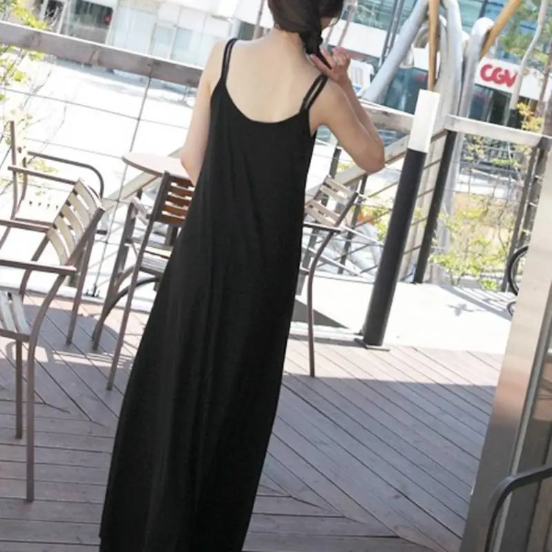Simple Lace Up Mercerized Cotton Dress Women-2