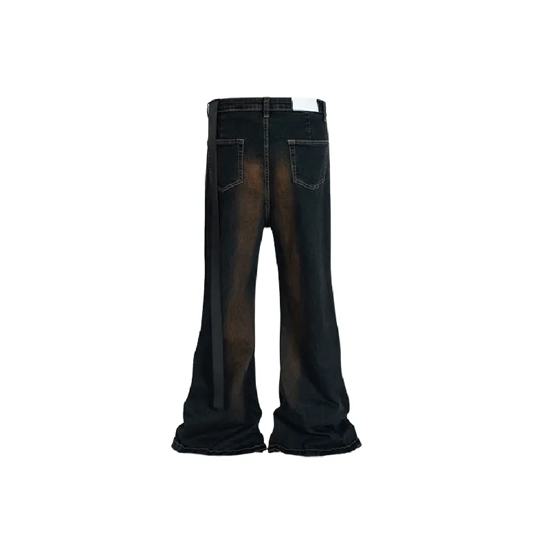 Simple Contrast Color Jeans-1