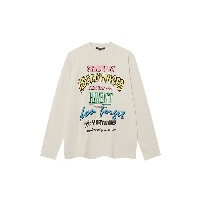 Retro Long Sleeve 100% Cotton T Shirt-2