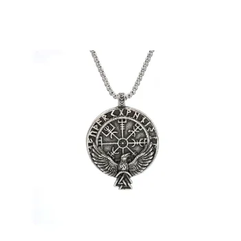 Titanium Steel Viking Jewelry Rune Necklace