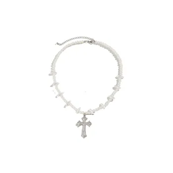 Versatile Pearl Cross Necklace