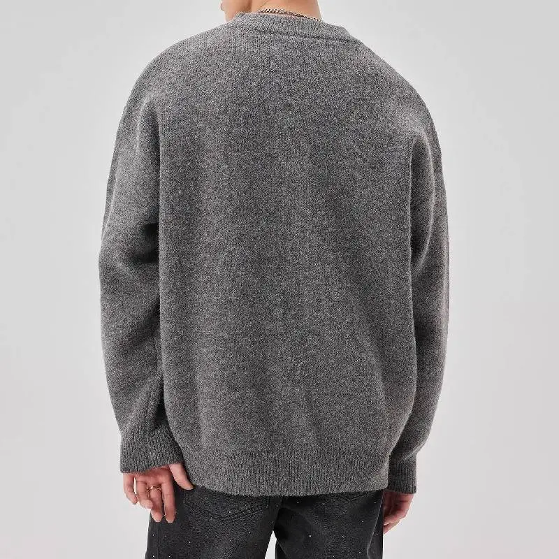 Fashionable Plain Polyester Sweater-7