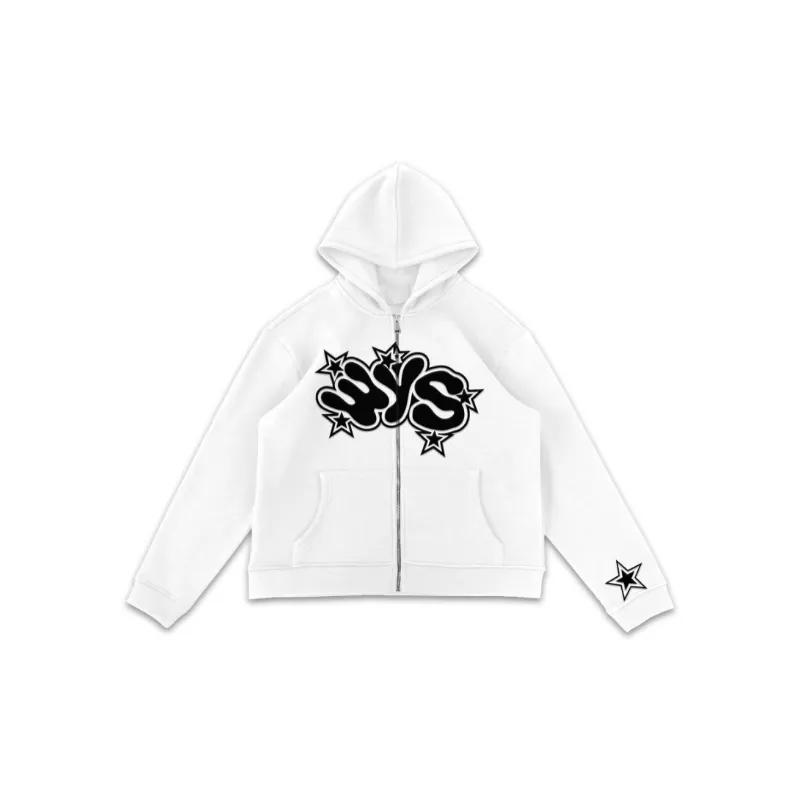 Street Star Letter Print Sweatshirt-0