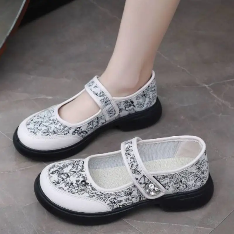 Casual Floral Mary Jane Shoes-2