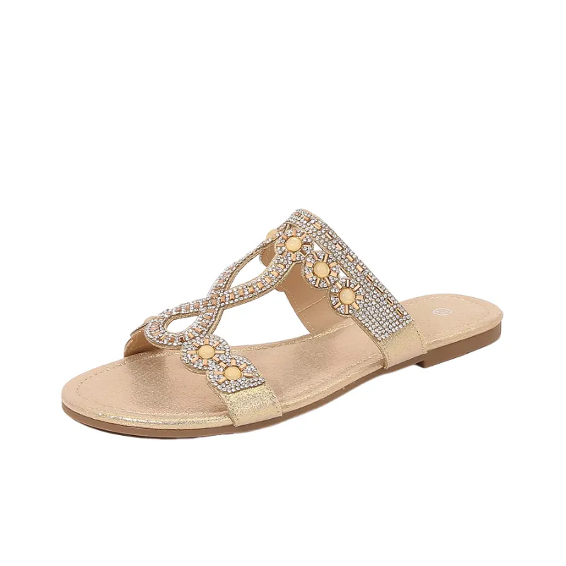 Fashionable Rhinestone Beach Sandals-0