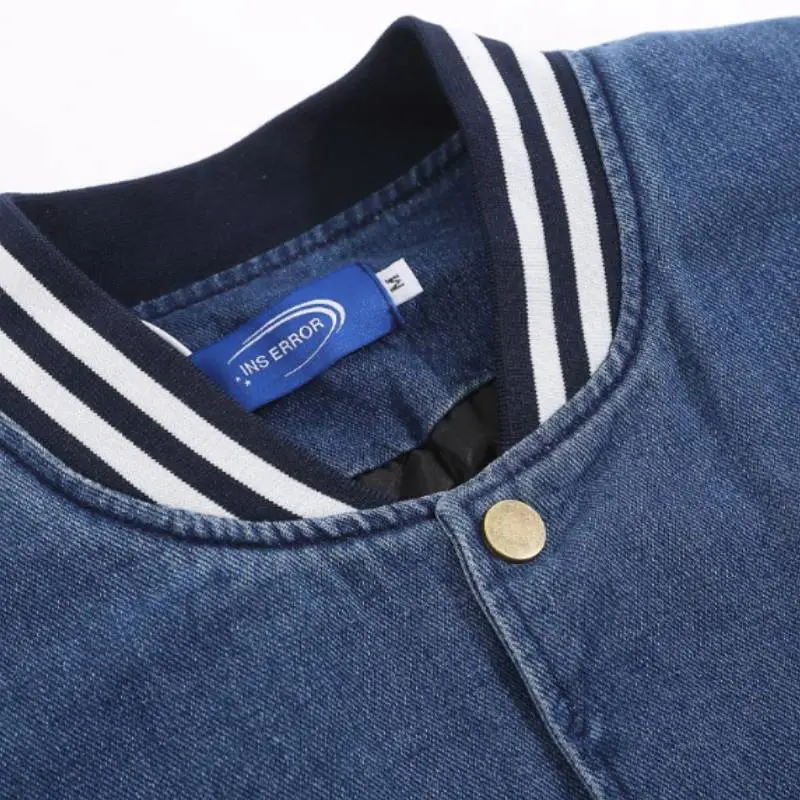 Retro Fashionable Loose Denim Jacket-2