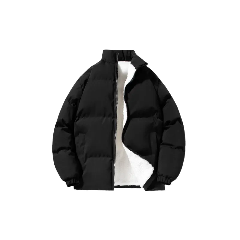 Casual Plain Cotton Quilted Jacket-0