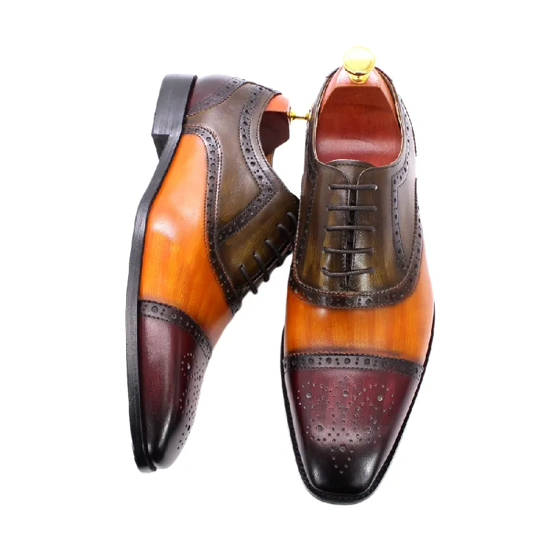 Casual Contrast Color Dress Shoes-4