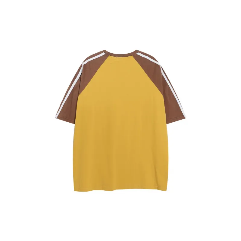 Trendy Sports Raglan Print T Shirt-1