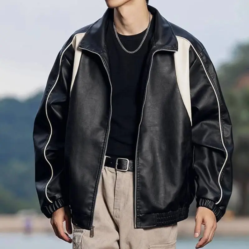 Casual Glamorous Leather Jacket-2